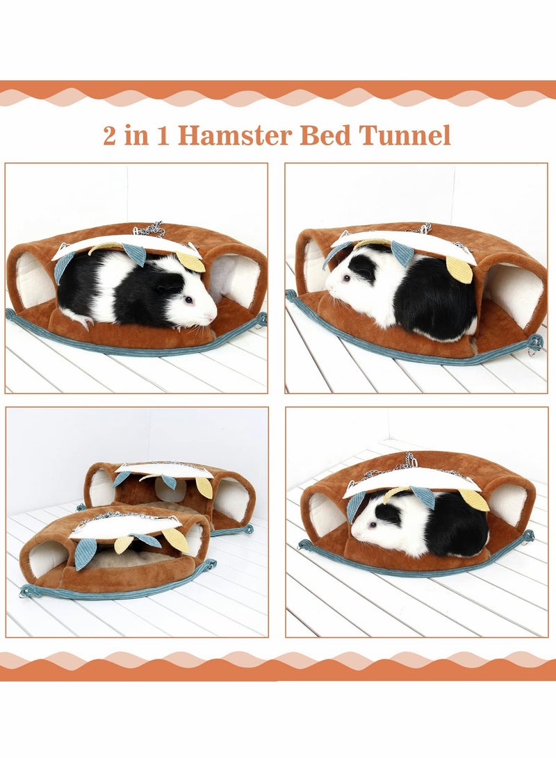 SYOSI Hanging Hammock, Winter Warm Rat Tunnel, Plush Cage Hideout with Metal Hook, for Ferret, Hedgehog - Image 5