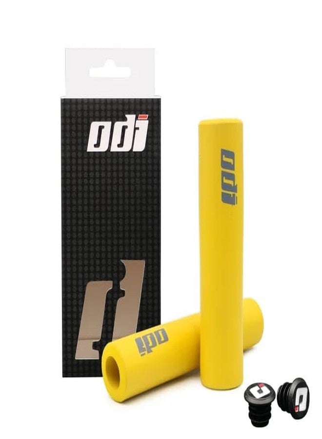 تقدم شركة FCC Racing مقابض دراجة ODI، مقابض ناعمة لمقود الدراجة (أصفر) - Image 1