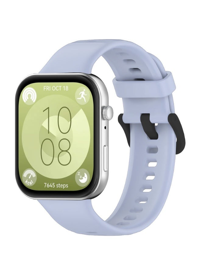 Silicone Strap For Huawei Watch Fit 3 /Fit 4 / Fit 4 Pro Sport band Smartwatch Accessories Replacement Correa Bracelet (Light Blue) - Image 1