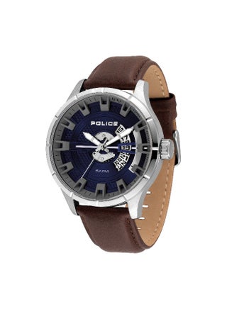 Men Marietas Brown Leather Strap Analog Watch for Men, 46mm