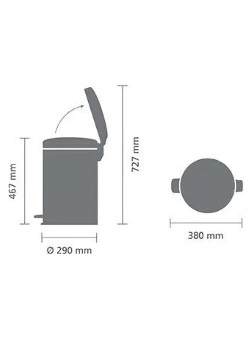 brabantia Newicon Pedal Bin 20 Liter Metallic Gold  - Image 5