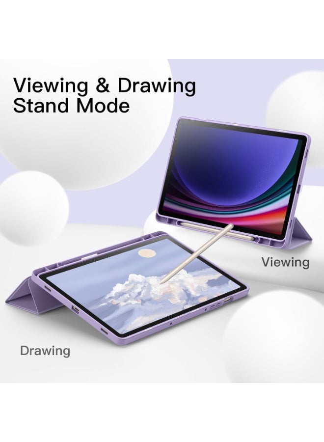 ميجوفاست غطاء ذكي بحامل صلب لجهاز Samsung Galaxy Tab S10 FE+ S10 FE Plus 2025 مقاس 13.1 بوصة، مع خاصية السكون والاستيقاظ التلقائي، وحامل قلم رصاص لجهاز Galaxy Tab S10FE+، باللون الأرجواني الفاتح - Image 2