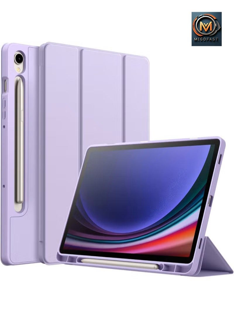 ميجوفاست غطاء ذكي بحامل صلب لجهاز Samsung Galaxy Tab S10 FE+ S10 FE Plus 2025 مقاس 13.1 بوصة، مع خاصية السكون والاستيقاظ التلقائي، وحامل قلم رصاص لجهاز Galaxy Tab S10FE+، باللون الأرجواني الفاتح - Image 1