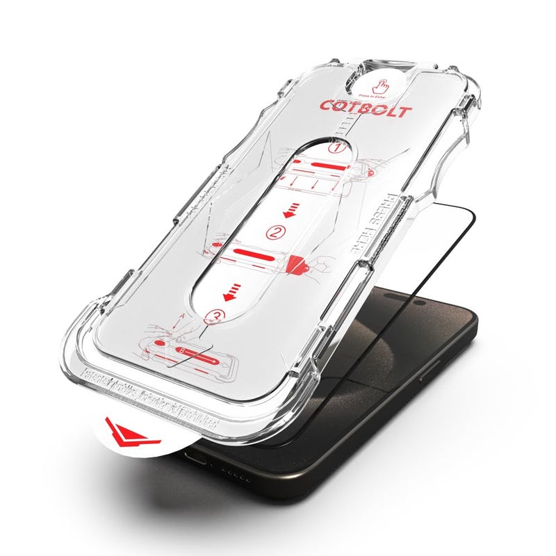 Cotbolt Tempered Glass for iPhone 15 Pro Tempered Glass Screen Protector with (Easy Installation Kit) Anti Scratch, Bubble Free - Image 4