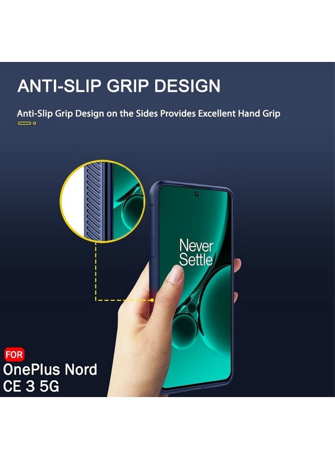 ذا جيفت كارت جراب خلفي من السيليكون السائل من TheGiftKart لهاتف OnePlus Nord CE 3 5G | حماية عسكرية مقاومة للصدمات | قطعة قماش من الألياف الدقيقة على الجانب الداخلي | قبضة مدمجة مضادة للانزلاق لهاتف OnePlus Nord CE3 5G (أزرق)  - Image 4