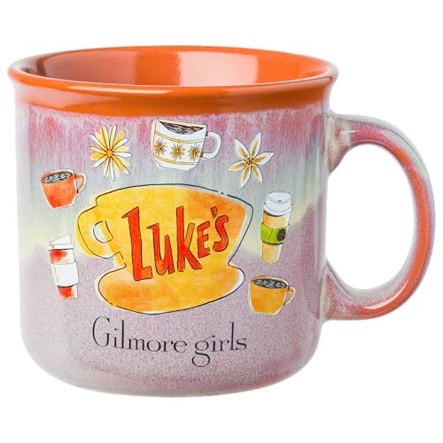 Silver Buffalo Gilmore Girls High Gloss Ceramic Camper Mug Featuring Luke's Diner Logo, 20 Ounces - Image 1