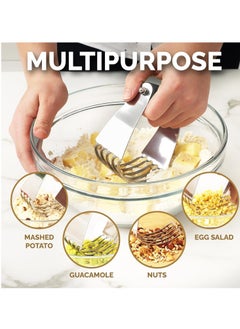 Zulay Kitchen Zulay Kitchen Dough Blender Top Professional - Stainless Steel Pastry Cutter, Heavy Duty Dough Cutter With Blades, Pastry Blender And Butter Cutter - Pastry Cutter For Baking (Black)  - Image 3