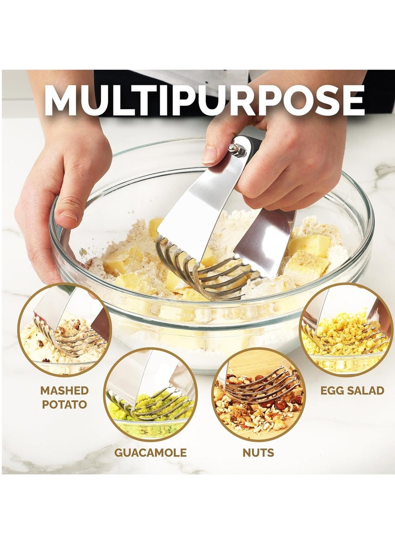 Zulay Kitchen Zulay Kitchen Dough Blender Top Professional - Stainless Steel Pastry Cutter, Heavy Duty Dough Cutter With Blades, Pastry Blender And Butter Cutter - Pastry Cutter For Baking (Black)  - Image 3