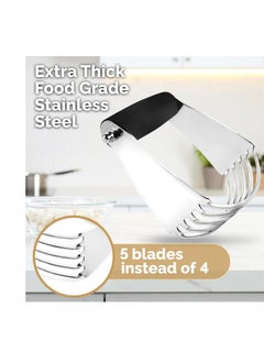 Zulay Kitchen Zulay Kitchen Dough Blender Top Professional - Stainless Steel Pastry Cutter, Heavy Duty Dough Cutter With Blades, Pastry Blender And Butter Cutter - Pastry Cutter For Baking (Black)  - Image 5