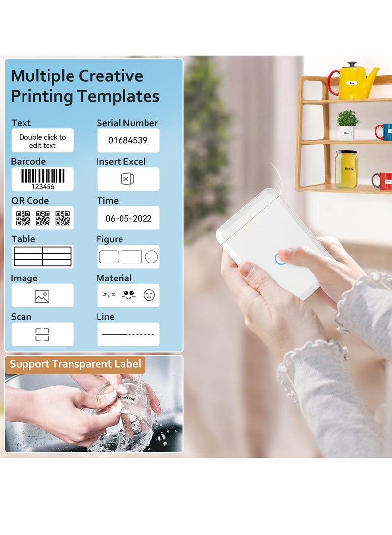 Portable Bluetooth Label Maker D110 - Versatile Mini Printer for Organizing, Shipping, Barcodes & Stickers with Multiple Templates  - Image 4