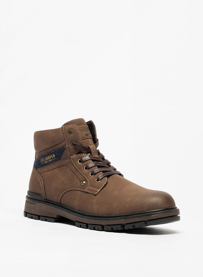 Lee Cooper Men's Solid Boots with Lace-Up Closure - Image 3