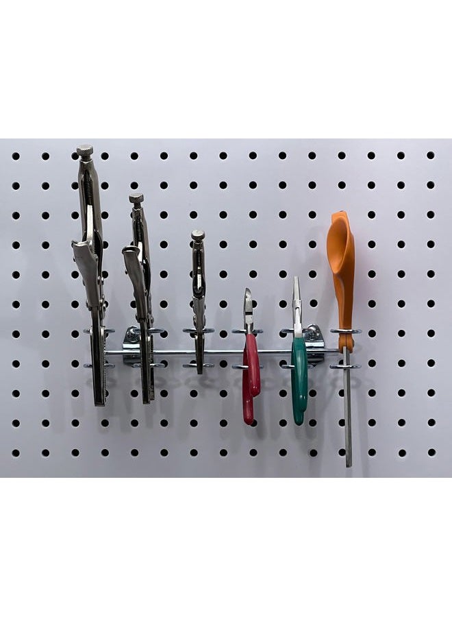 Triton Products 76666 DuraHook 9-Inch Wide with 3/4-Inch I.D. Zinc Plated Steel Multi-Ring Tool Holder for DuraBoard or 1/8 Inch and 1/4 Inch Pegboard, 2-Pack - Image 4