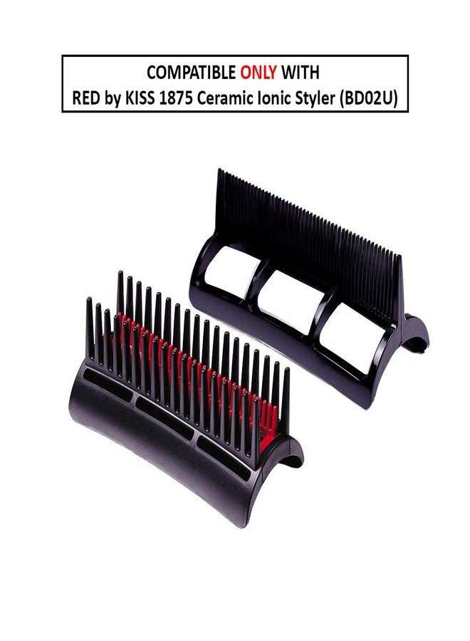 Red by Kiss Detangler Pik 2 Piece Comb Set for Compatible only with BD02U model PIK9 - Image 3
