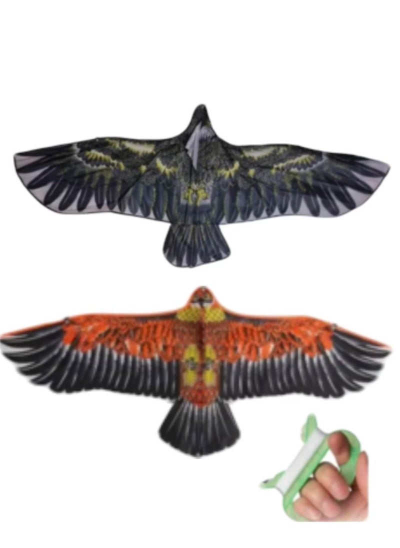 Generic 2 falcon-shaped two-color glider with handle and string 