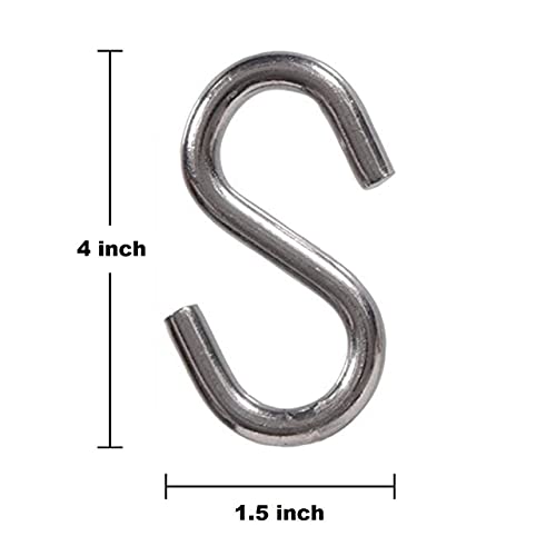 kaushalendra Metal Heavy Duty Hanging Swing Accessories Kit - Includes 1 Spring, 1 Link, 2 S Hooks For Hammock Chair, Boxing Bag, Porch Swings Extension, Silver - Image 4