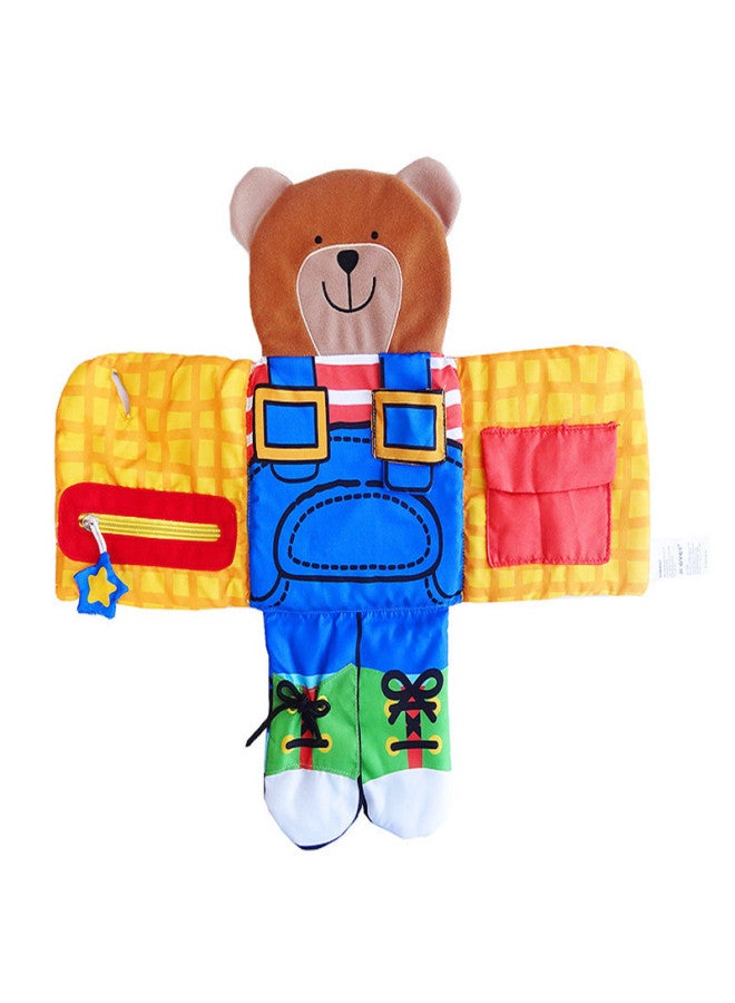JJOVCE Bear Dressing Zipper Button Three-dimensional Cloth Book Baby Multi-functional Baby Educational Cloth Book Shoes-Color:Little Chef-Specifications:Standard  - Image 5
