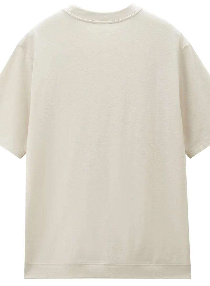 Giordano  Men Regular Cotton Linen Blend Tee for Men | Best Price UAE