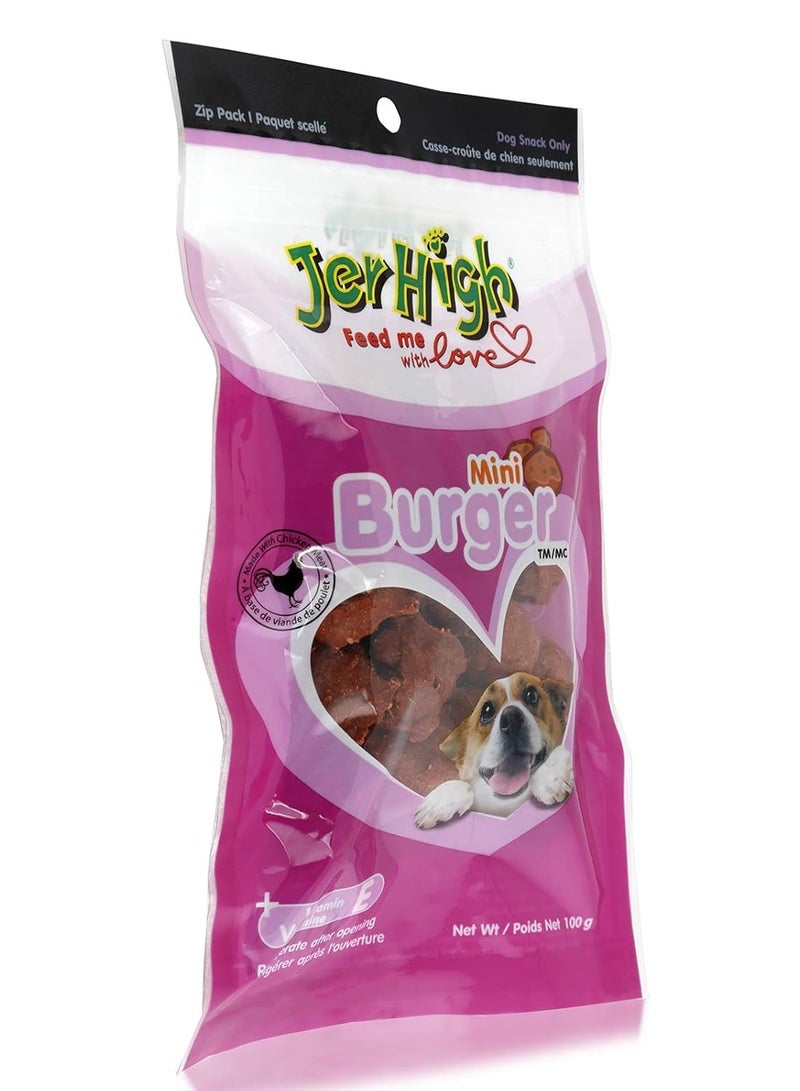 JerHigh Mini Burger Stick Adult Dog Food Chicken Flavor  100G - Image 1
