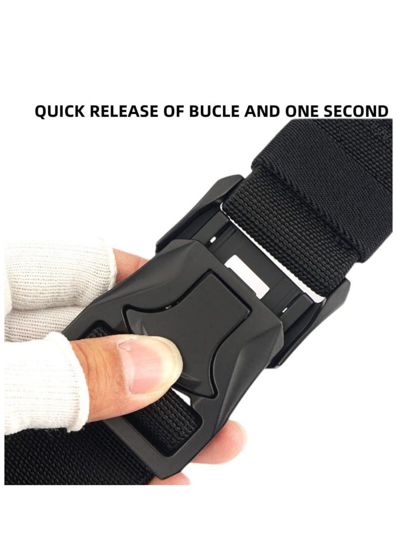 KASTWAVE Military Belt, 2 Pack Nylon Belts for Men Men Tactical Belt with Quick Release Metal Buckle Ideal for Military Training - Image 2