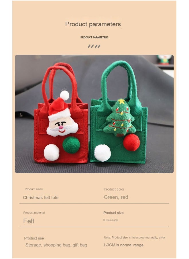 Generic - Christmas Eve Apple Gift Bag Felt Handheld Candy Packaging Box Small Gift Bag Peace Fruit Gift Box - Image 1