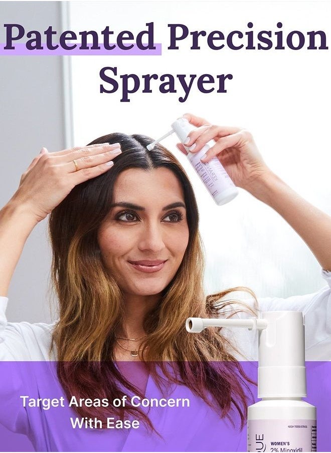 Keranique - Hair Regrowth Treatment Extended Nozzle Sprayer - 2% Minoxidil, 30 Day Supply - Regrow Thicker-Looking Hair, Helps Revitalize Hair Follicles, 2 Fl Oz (Pack of 1) - Image 1