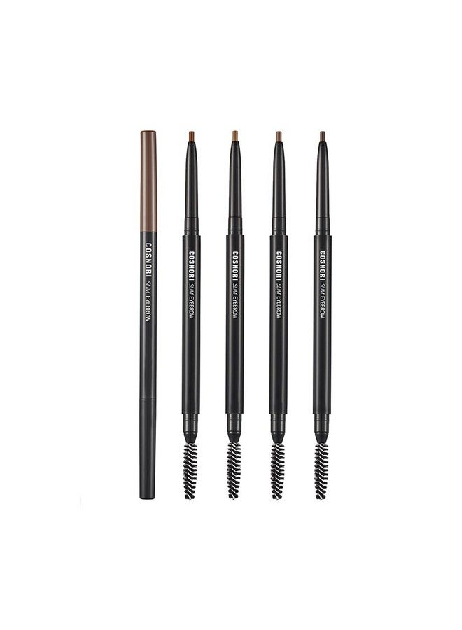 COSNORI Slim Eyebrow Pencil 01 Brownie - 2mm Micro-Fine Pencil Brow with Brush, Natural-Looking Brows, Long Lasting & Waterproof, Micro-Slim, Soft drawing, 0.005oz (0.13g) - Image 2
