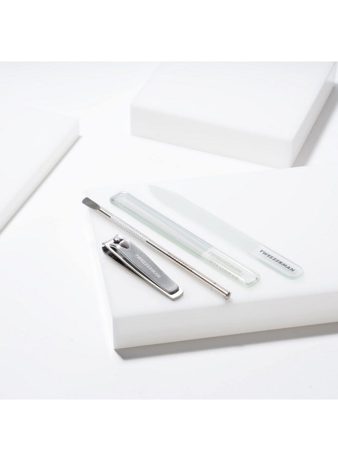 تويزرمان تتضمن مجموعة المانيكير الزجاجية مقص أظافر، وأداة دفع للزوائد اللحمية، ومبرد أظافر زجاجي، وملمع أظافر زجاجي - Image 5