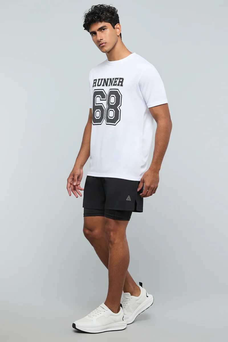 R&B Layered Active Shorts with Drawstring Waist