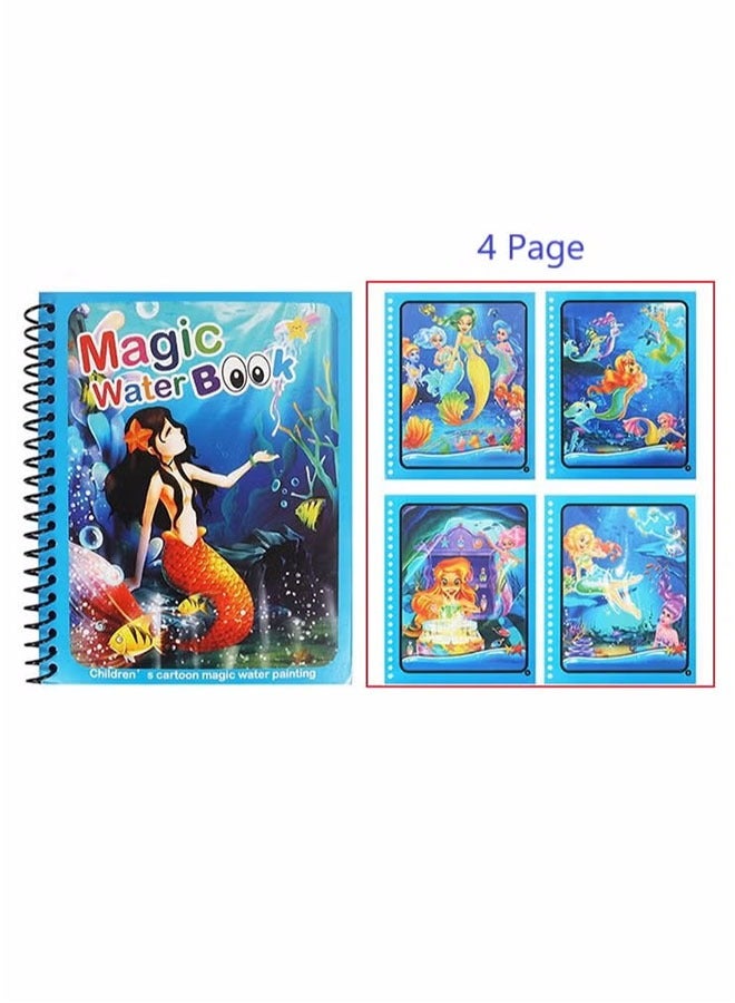 LIVQORA 5-Pack Magic Water Drawing Book - Reusable Mess-Free Coloring Book for Kids, Educational Learning Toy with 5 Water Pens, Ideal for Travel & Home - Image 4