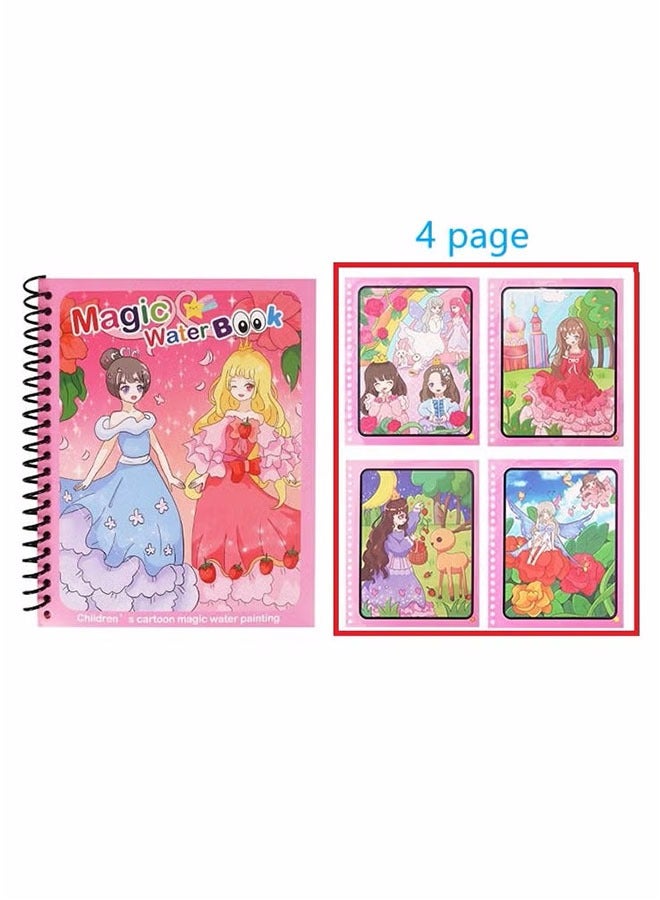 LIVQORA 5-Pack Magic Water Drawing Book - Reusable Mess-Free Coloring Book for Kids, Educational Learning Toy with 5 Water Pens, Ideal for Travel & Home - Image 5