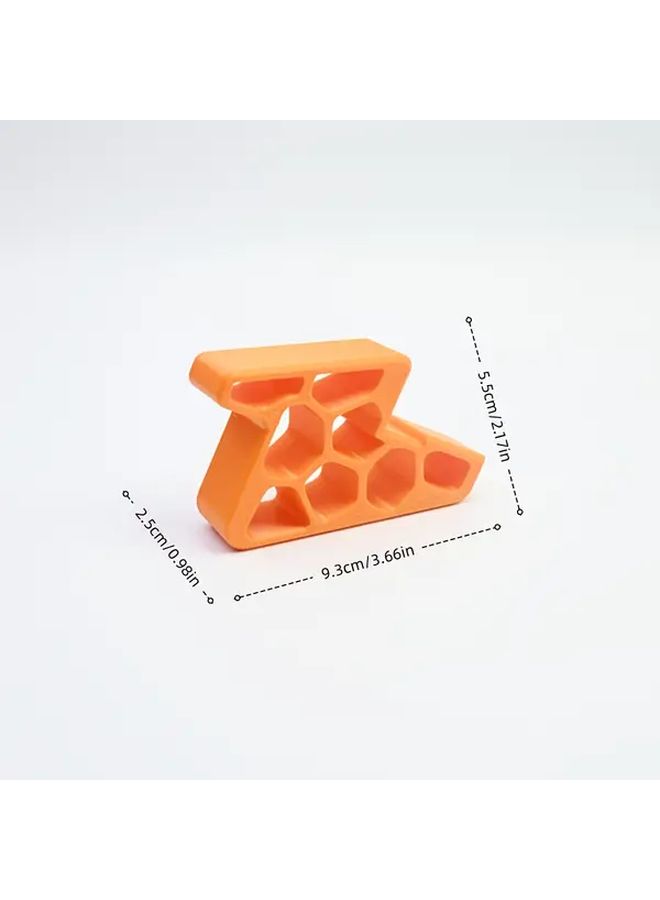 1PC Black 3D Printed Window and Balcony Door Stopper Stop Track Lock Unique Geometric Shape Firmly Grips Door Track Lightweight Sturdy Internal Structure Prevents Accidental Sliding - Image 2