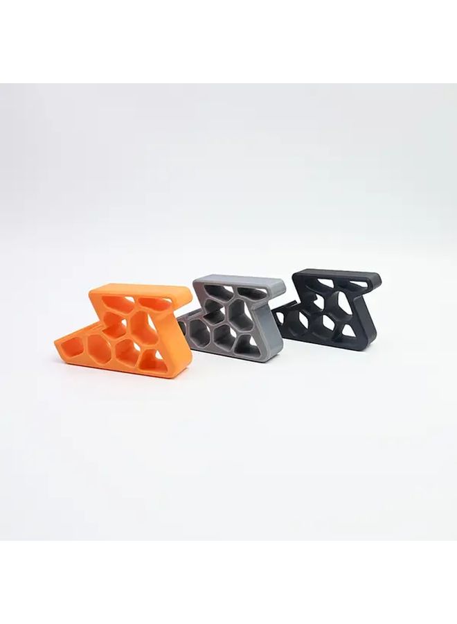 1PC Black 3D Printed Window and Balcony Door Stopper Stop Track Lock Unique Geometric Shape Firmly Grips Door Track Lightweight Sturdy Internal Structure Prevents Accidental Sliding - Image 4