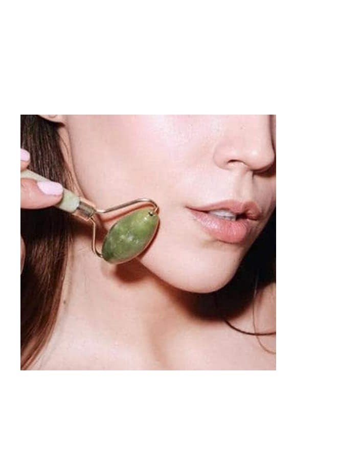 أداة تدليك الوجه الدوارة من اليشم، أداة تدليك الوجه والعناية بالبشرة، مدلك الوجه، بكرات تنحيف الوجه، رفع مضادة للتجاعيد، تحسين البشرة والصحة من خلال حجر اليشم الطبيعي المضاد للشيخوخة (أخضر 3) - Image 3