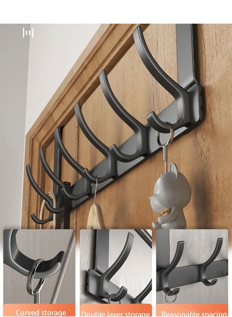 Arabest Wholesale of door hooks, space aluminum, non perforated bathroom hooks, bedroom storage, hanger hooks, wall hanger hooks, black  - Image 3
