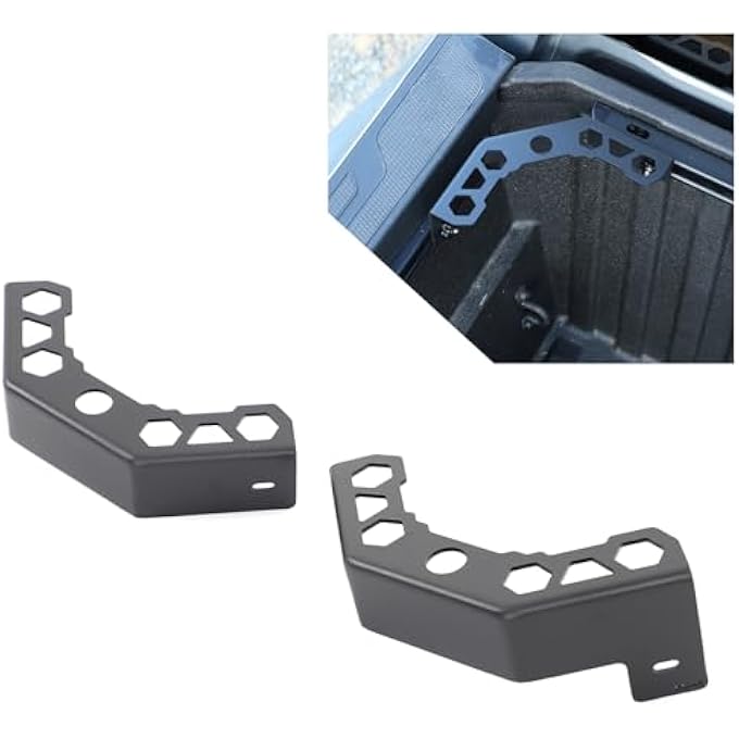 rayihni Bed Rail Corner Gusset Compatible with Toyota Tacoma 2024 2025+, Front Tie Down Anchor Mounting Bracket Tie Down Brackets 4th Gen Tacoma Deck Rail System Accessories - Image 2