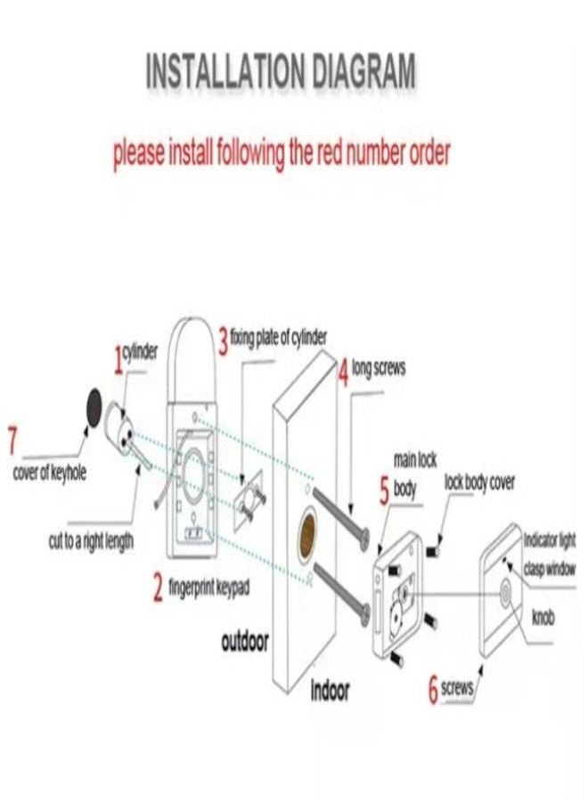 كابتن تيك Waterproof TTLOCK Bluetooth App Smart Outdoor Lock, Fingerprint Lock, Outdoor Gate, Digital Password, Remote App, Home Electronic Rim Lock - Image 5