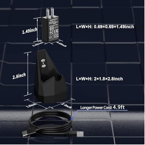 WUKUR قاعدة شحن WUKUR لجهاز مانسكيبيد 4.0، قاعدة شحن لجهاز مانسكيبيد ذا لون موور 4.0 لقص شعر المنطقة الحساسة فقط - Image 5