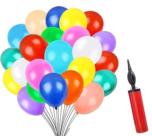 BRIJBAZAAR Rubber Multicolor Balloons For Birthday - Pack Of 101Pcs, Happy Birthday Decoration Kit | Multicolor Balloons Decoration For Birthday | Balloon Decoration Kit | Birthday Decoration Items - Image 1