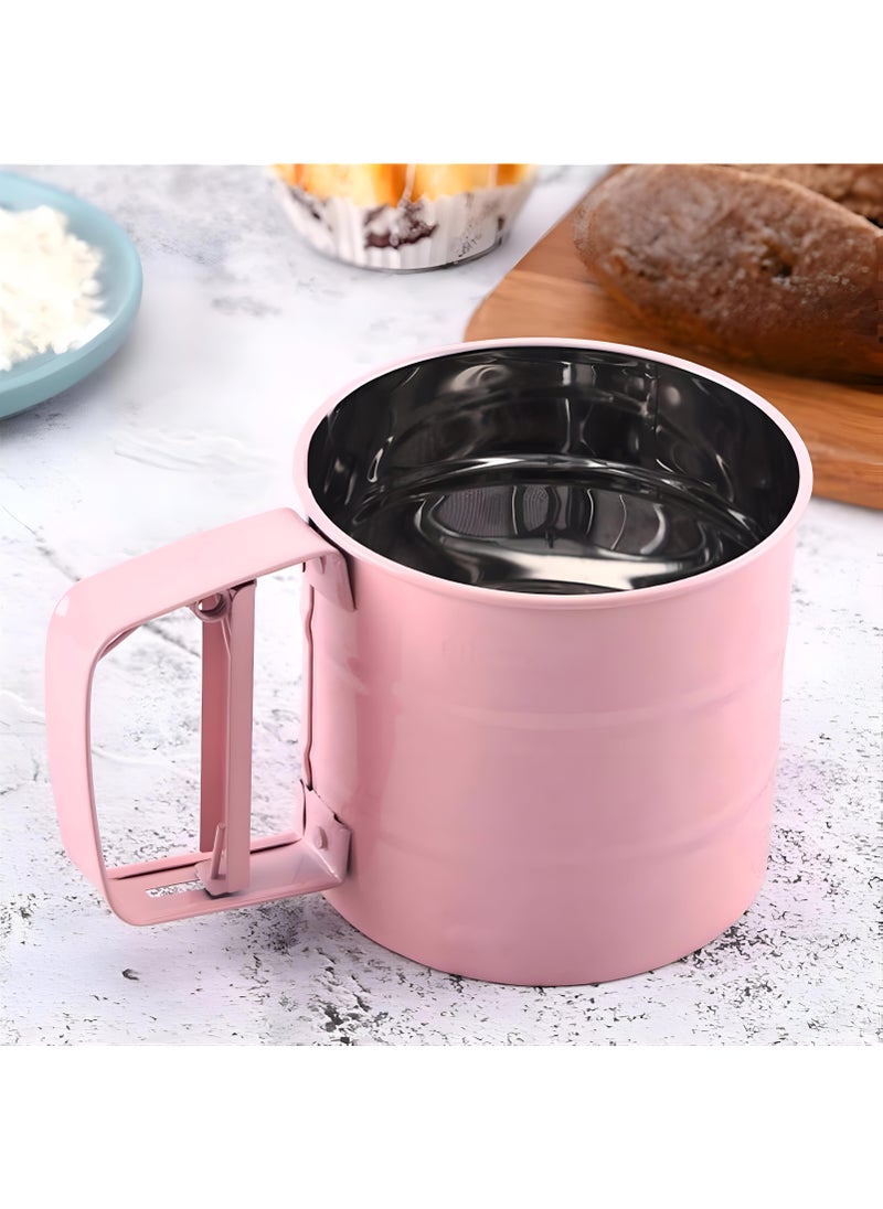 Generic - User-Friendly Handheld Flour Sifter, Durable Stainless Steel Mesh Sifter Cup For Flour, Powdered Sugar, And Icing Sugar - Key Baking Tools For Every Home Kitchen - Image 1