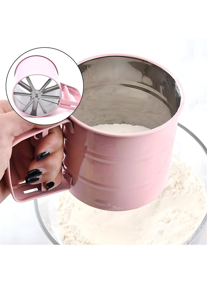 Generic - User-Friendly Handheld Flour Sifter, Durable Stainless Steel Mesh Sifter Cup For Flour, Powdered Sugar, And Icing Sugar - Key Baking Tools For Every Home Kitchen - Image 1