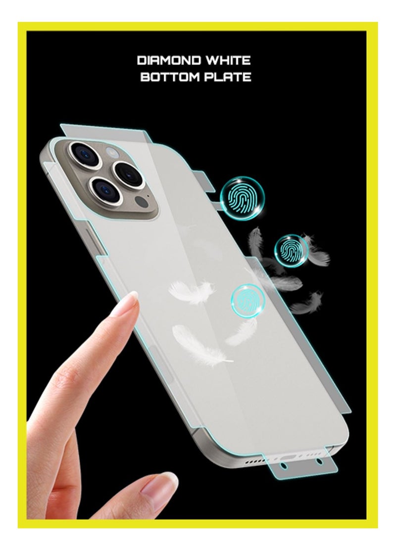 اي تي بي طقم حماية شامل 6 في 1 ايفون 13برو تركيب سهل فائق الدقة مع واقي شاشة نانو مرن شفاف تجربة جديدة في حماية الشاشة بفضل واقي النانو المرن. يشمل الطقم جميع الملحقات الأخرى: كفر شفاف، حماية عدسة، لزقة خلفية، لزقات قماشية واقية، وإطار مغناطيسي. - Image 5