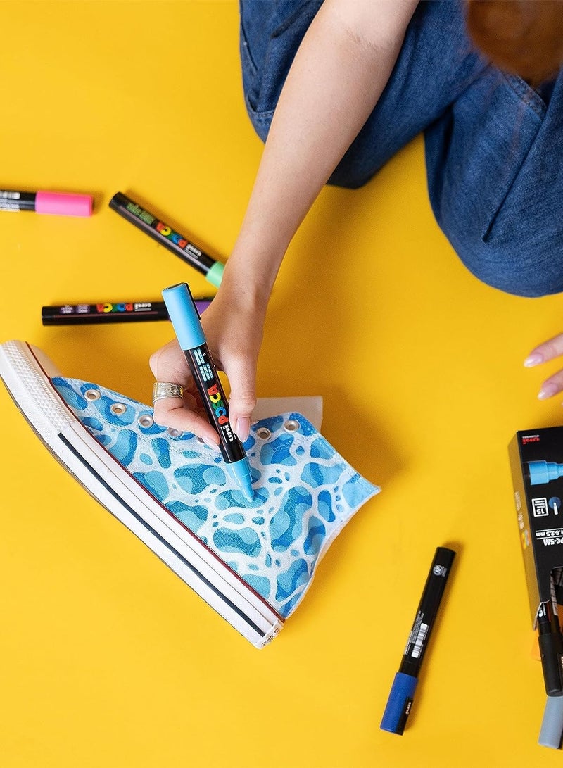 POSCA قلم طلاء متوسط الرأس برأس رصاصي بلون التوت - Image 2