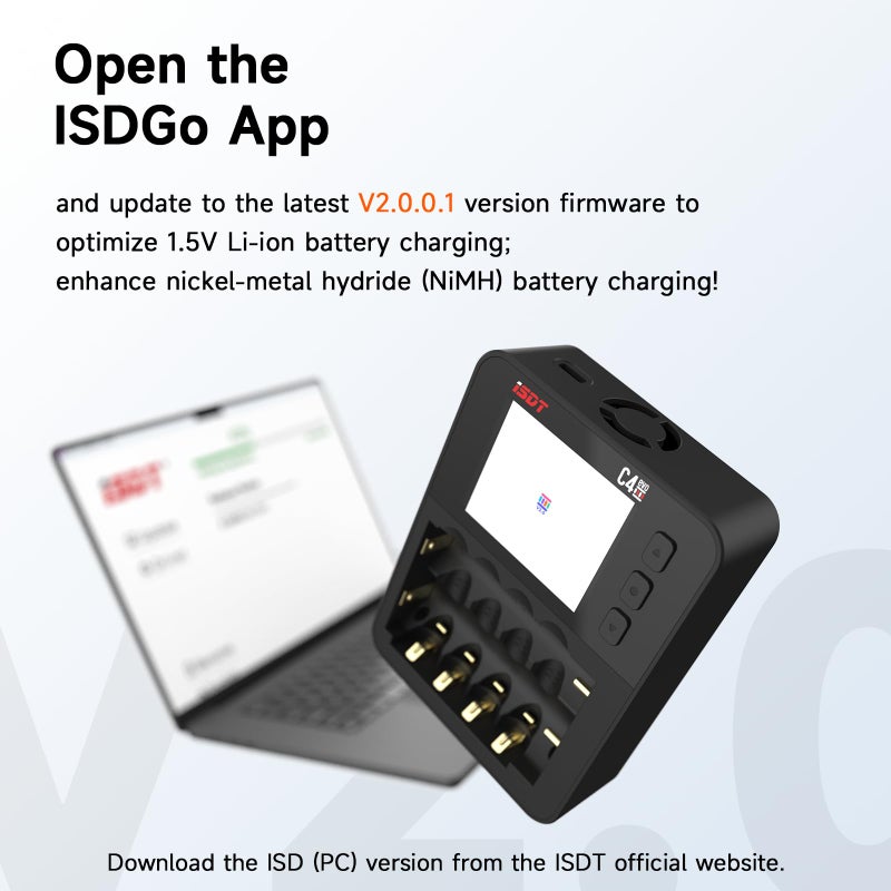 ISDT C4 EVO Universal AA AAA 18650 21700 Battery Charger 6-Bay Smart Battery Charger for 3ï¿µ.ï¿µ7V 1.5V Li-ion 1.2V Ni-MH/Ni-Cd NiZN Rechargeable Batteries with Discharge Refresh 36W Type-C Input - Image 2