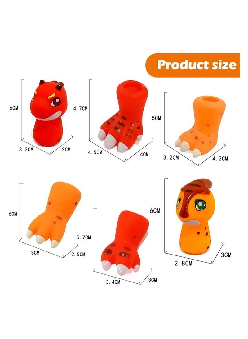 NIBEMINENT Dinosaur Finger Puppets Tiny Hands Toys Rubber - Image 3