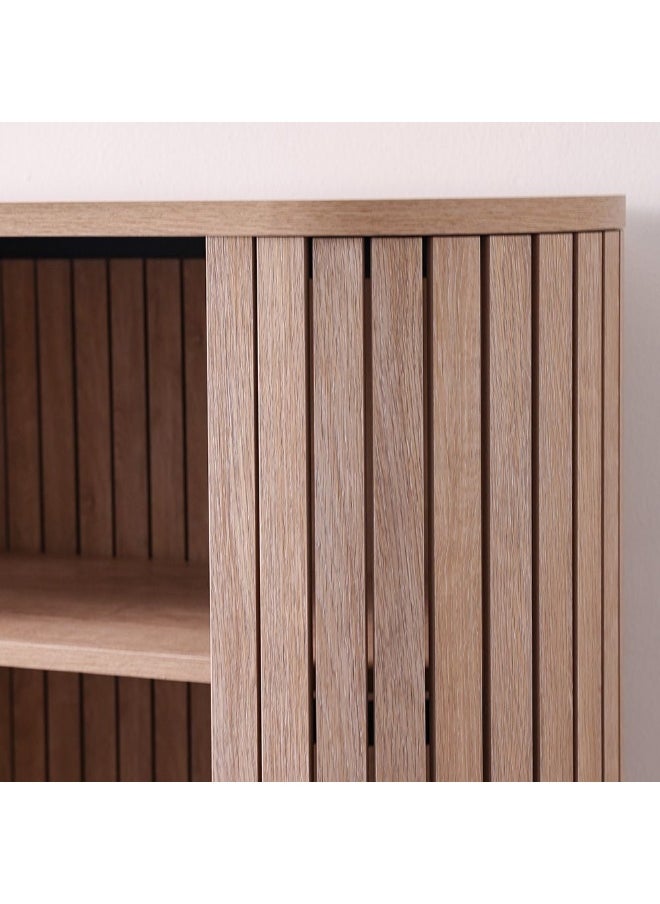 DANUBE HOME Calibra Bookcase Modular Book Shelf Cabinet Modern Design Wooden Shelf Multifunctional Display Rack For Home Office - Whitewash/Oak  - Image 1