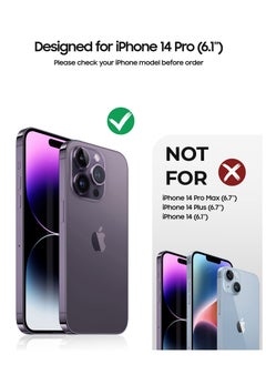 Houmt iPhone 14 Pro Case Compatible with MagSafe Not Yellowing Crystal Clear Shockproof and Anti-Scratch Protective Cover  - Image 2