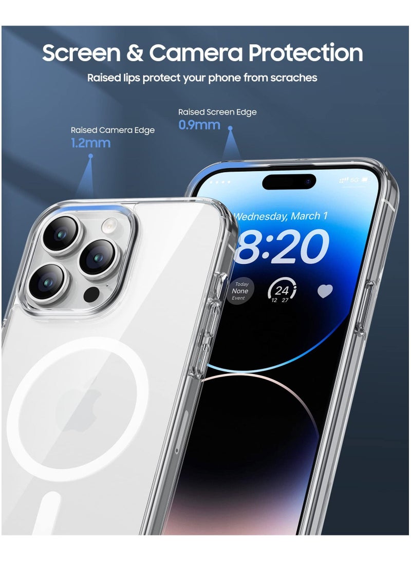 Houmt - iPhone 14 Pro Case Compatible with MagSafe Not Yellowing Crystal Clear Shockproof and Anti-Scratch Protective Cover - Image 1
