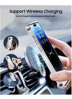 Houmt iPhone 14 Pro Case Compatible with MagSafe Not Yellowing Crystal Clear Shockproof and Anti-Scratch Protective Cover  - Image 3