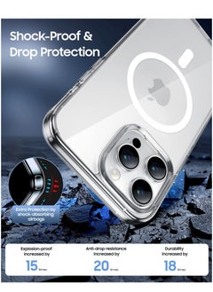 Houmt iPhone 14 Pro Case Compatible with MagSafe Not Yellowing Crystal Clear Shockproof and Anti-Scratch Protective Cover  - Image 5