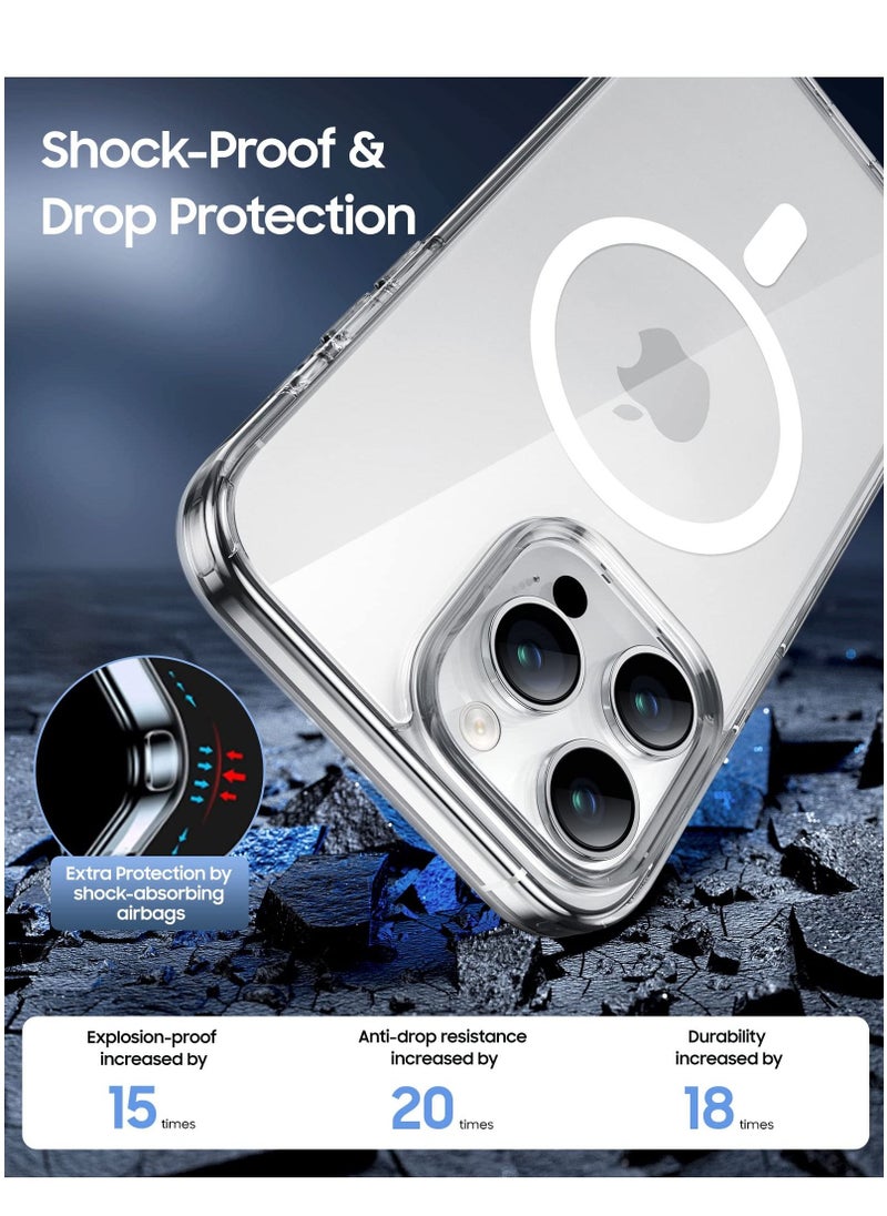 Houmt iPhone 14 Pro Case Compatible with MagSafe Not Yellowing Crystal Clear Shockproof and Anti-Scratch Protective Cover  - Image 5